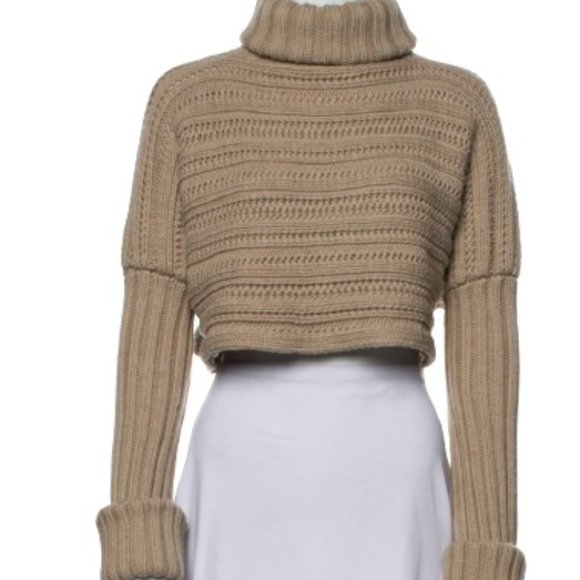 Marc Jacobs Turtleneck Cropped Wool Knit Sweater